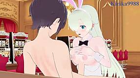 diane and elizabeth liones bunny girls in intense hentai sex