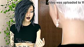 3D कार्टून कलीग गर्ल का पहला कॉलेज डे बीइंग अ डिक में?