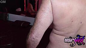 Milf slut assfucked by two in club