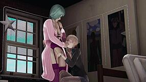 Intense Stocking Lesbian Animation in Stunning 3D Hentai Style