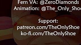 Cartoon porn with Fern the only shoe character