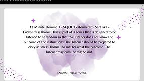 In This Femdom Session, She Denies Your Orgasm with Jerk Off Instructions