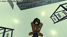 Having sex with a sexy black nun in a Roblox game called Condo
