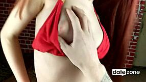 Pretty Cumshot On Pretty Redheads Face Blowjob On Her Knees