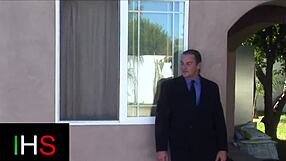 Two sexy girls get fucked by a guy with a big cock.