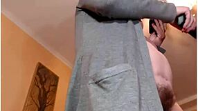 Webcam mature lady shows off big tits and hairy body in solo session