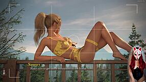 Dreamland ep 16: beautiful blonde gives outdoor footjob in hentai style 😍