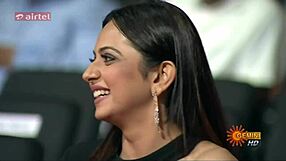 Lakshmi Manchu's big bosom and nipple plugs in a TV show