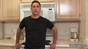 young guy interacts with mature woman in a personal way