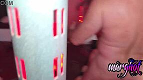 Milf slut assfucked by two in club