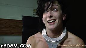 sloppy blowjob and doggystyle in bizarre s&m