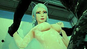 Main ye uncensored 3D hentai mein Valkyrie ko bathing dekh raha hoon 4K 60FPS mein, anime cartoon se aroused