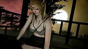 Two beauties pleasure pacman with blowjobs in wild 3d hentai v419