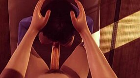 3D animated Hinata from Naruto in an uncensored hentai with big tits and an anime POV
