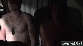 Naked Soldier in Army Gay Hazing Shower Fucking Scene