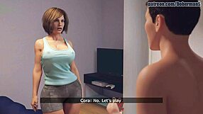 3D Animation Mother Gives In to Forbidden Desires in Wild Scene