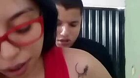 Hardcore scene with a beautiful brunette teen on a live broadcast