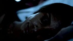 in sensual moments, she bends over in lingerie for doggystyle oral and masturbation, watched by voyeur