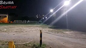 bruna sucking big cock in club parking lot, want a turn?