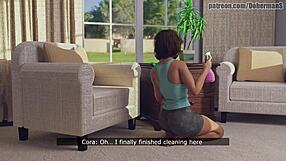 3D Animation Mother Gives In to Forbidden Desires in Wild Scene