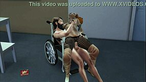 yo, this tattooed girl bangs an invalid in wild action