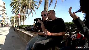 feeling the intense heat as his hard cock slides into her wet pussy outdoors