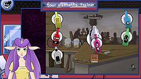 in avatar trainer part 23, a guard gives a blowjob.