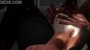 Is This Dumb Slut Ready For Rough Interracial Action?