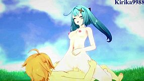 Faruzan, Layla, and Aether in Wild Genshin Impact Hentai Sex Scene