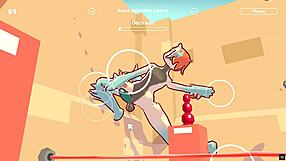 in odymos hentai, fucking ceiling lamp as anal plug