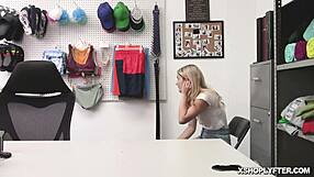 Abby Adams gets drilled by LP officer's thick meat in office shop