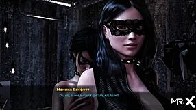 Oiled up model dances in fashion business game