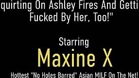 Lesbian expert Maxine X shows Ashley Fires how to squirt with toys