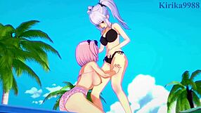 Just saw Yagy and Hibari in wild futanari hentai action