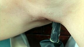 Horny Bitch Fucks Gearshift Lever While Sucking Dick in Wild Ass Action. Redhead Goes Hard in Car Nature Scene.