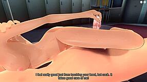 3D हेंटाई कार्टून सीन में टीन हैंडजॉब और जंगली सेक्स