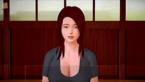 A walkthrough of the erotic visual novel Ecchi game My new family 378