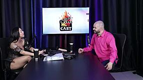 What happens when Paulo Avelar joins TIV models in hot cast with Victoria Beatriz in sheer red?