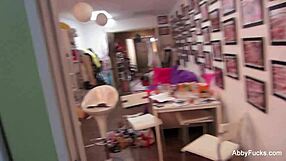 Abigail Mac NUDE BEHIND THE SCENES, sucking big tits and ass backstage.