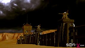 Sci-Fi Bdsm Bunker Sexy Young Blonde Cuffed Big Tits Anal