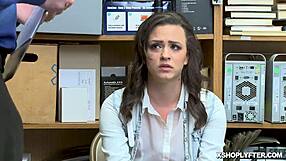 dark haired teen 18+ gets doggystyle fuck by the lp officer