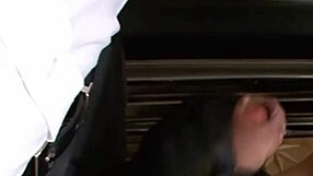 Gorgeous Brunette Shoves Huge Cock in Her Ass