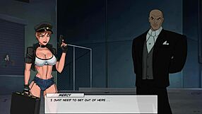 Cartoon porn with rough sex and leash training with a teen superhero
