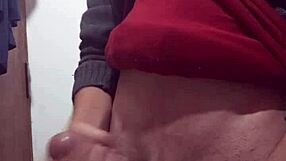 Jerking Off Hard with Clothes Still On!