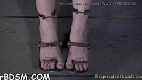 सुंदरी उल्टा बंधी चूत की रफ धुनाई सहती