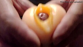 Male orgasm with a solo Fleshlight session