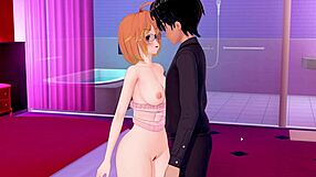 3D animated video of a naughty teacher seducing a student