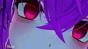 Vampire Queen dominates and seduces a Hunter in anime