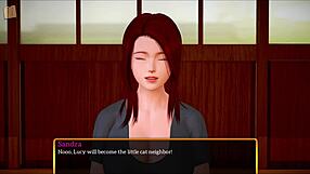 A walkthrough of the erotic visual novel Ecchi game My new family 378