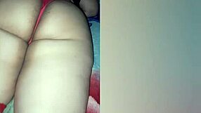 I dressed sexy in red stockings to seduce my roommate